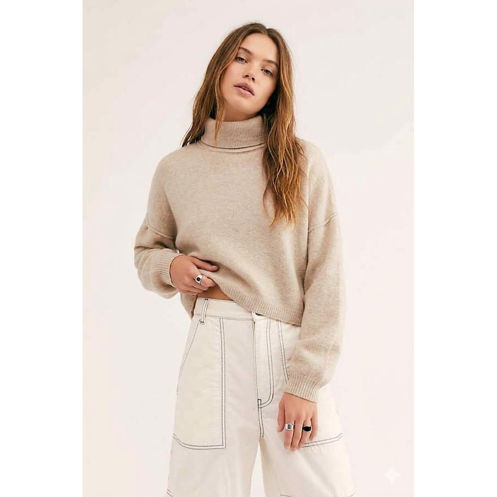 Free People Cashmere Sweater Women Small Petit So Low So High Cropped OB991236